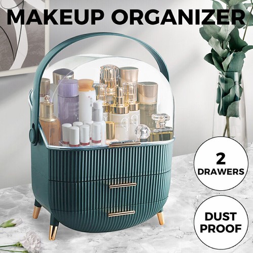 Furb Makeup Case Portable Cosmetic Organiser Storage Jewellery Box Holder Stand - Picture 13 of 14
