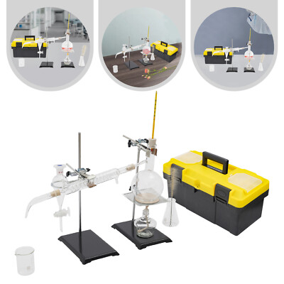 Essential Oil Steam Distillation Kit Apparatus Lab Glassware Distillation Kit
