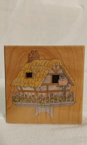 Stamps Happen English Cottage Birdhouse Fence Wood Mounted Rubber Stamp 50028 - Picture 6 of 6