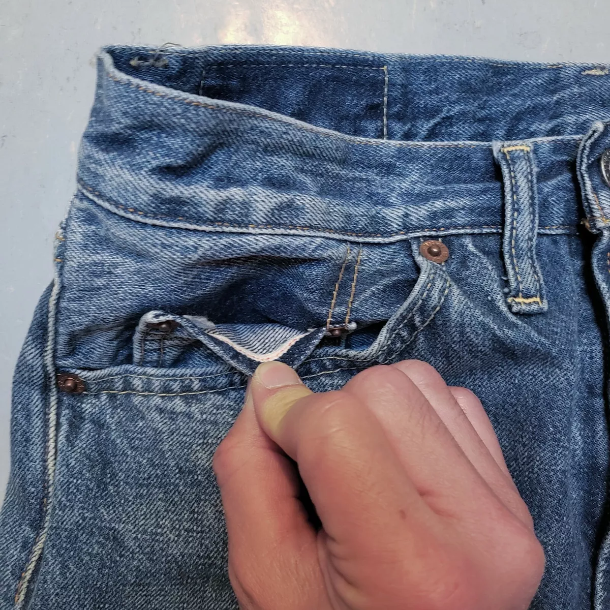 LEVIS 501 Z XX BIG E Redline Selvedge Hidden Denim Rivot Jeans