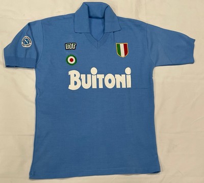 maglia MARADONA NAPOLI BUITONI 10 1987/88 tessuto acrilico vintage pezzo  unico | eBay