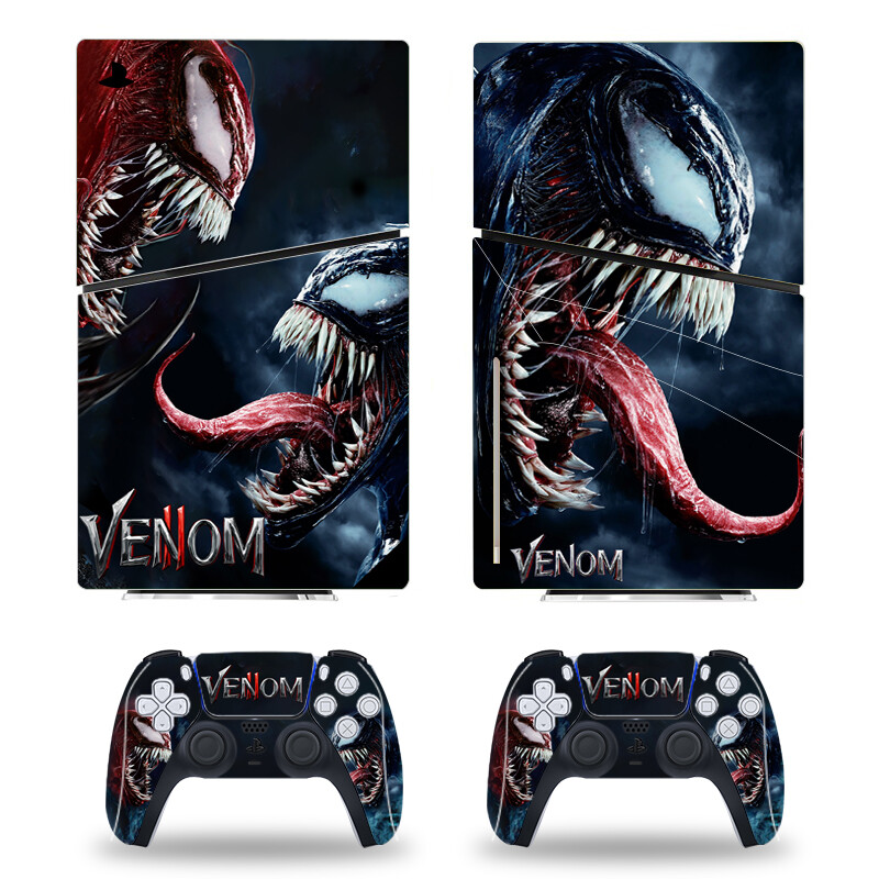 PS5 Slim Disk Console Controllers Vinyl Skins Decal Stickers Venom Aliens Horror