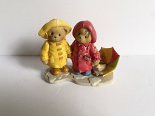 Vintage 1999 Cherished Teddies Joey  Lindsey  We can weather the storm figur