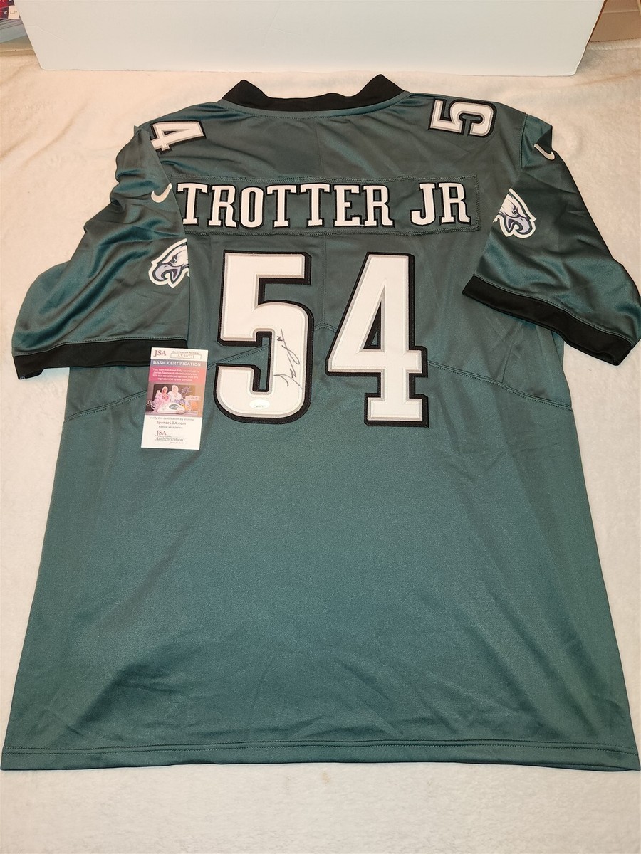 JEREMIAH TROTTER signed EAGLES custom jersey JSA COA SIZE XL