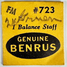 BENRUS GENUINE FM #723 BALANCE STAFF WATCH REPAIR PART NEW OLD STOCK  G
