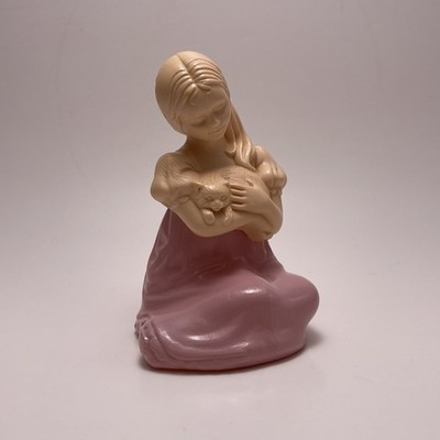 Vintage 1970s Avon Dear Friends Perfume Figurine Cologne Bottle FULL 5.5 