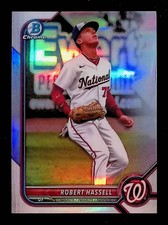 Robert Hassell 2022 Bowman Draft Chrome Refractor #BDC-169 Washington Nationals