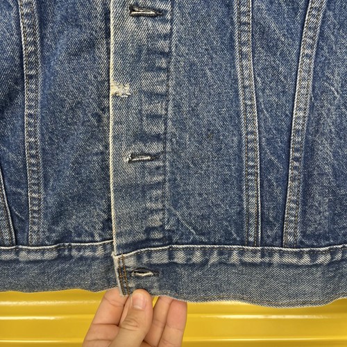 Vintage Vtg 70s 80s Levi’s Blue Denim Jacket Troy Blanket Lining 70505 Size 46 - Picture 4 of 11