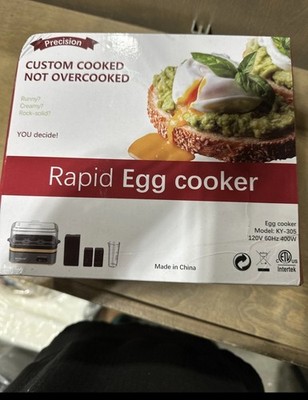 Evoloop Rapid Egg Cooker Electric 6 Eggs Capacity, Soft, Medium, Hard Boiled,...