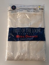 Vtg NOS 1998 Fruit Of The Loom Thermal Underwear Drawer Pants Mens L 38-40