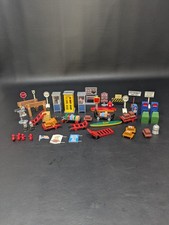 O Gauge Train Accessory Lot Of 44: Sign, Telephone Booth, Mailbox, Fire Hydrant