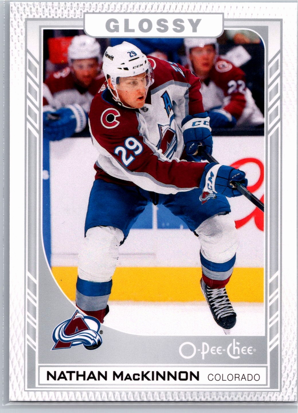 2023-24 Upper Deck #R-36 Nathan MacKinnon O-Pee-Chee Glossy