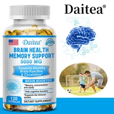 Brain Nerve Capsules - 5000mg - Improve Memory - Promote Brain Development 