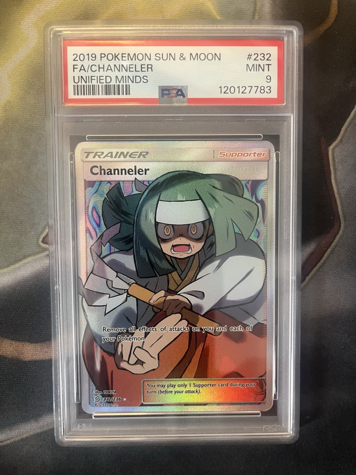Channeler (Full Art) 232/236 Sm-Unified Minds Holo PSA 9