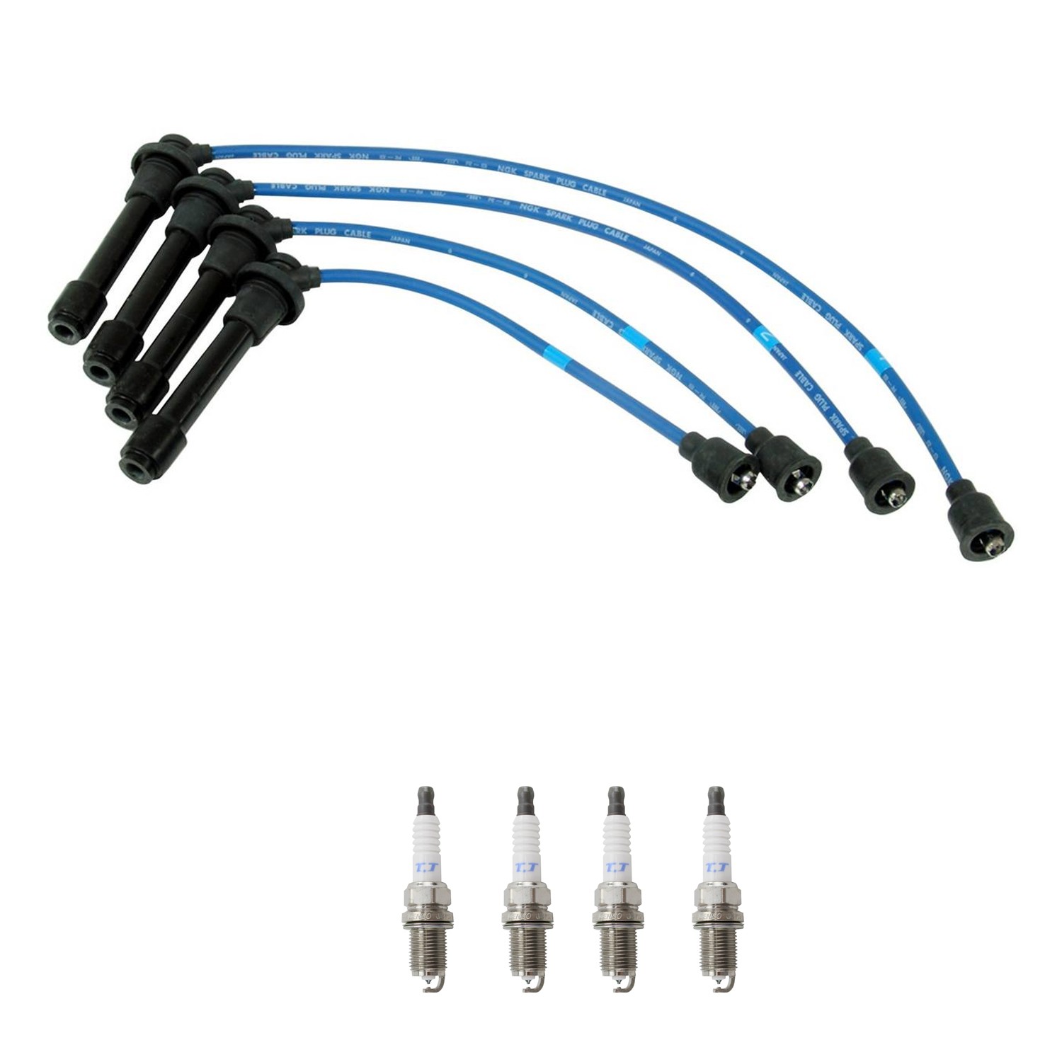 NGK Wire Set  Denso 4 Platinum TT Spark Plugs Kit for Sidekick X-90 1.6 L4