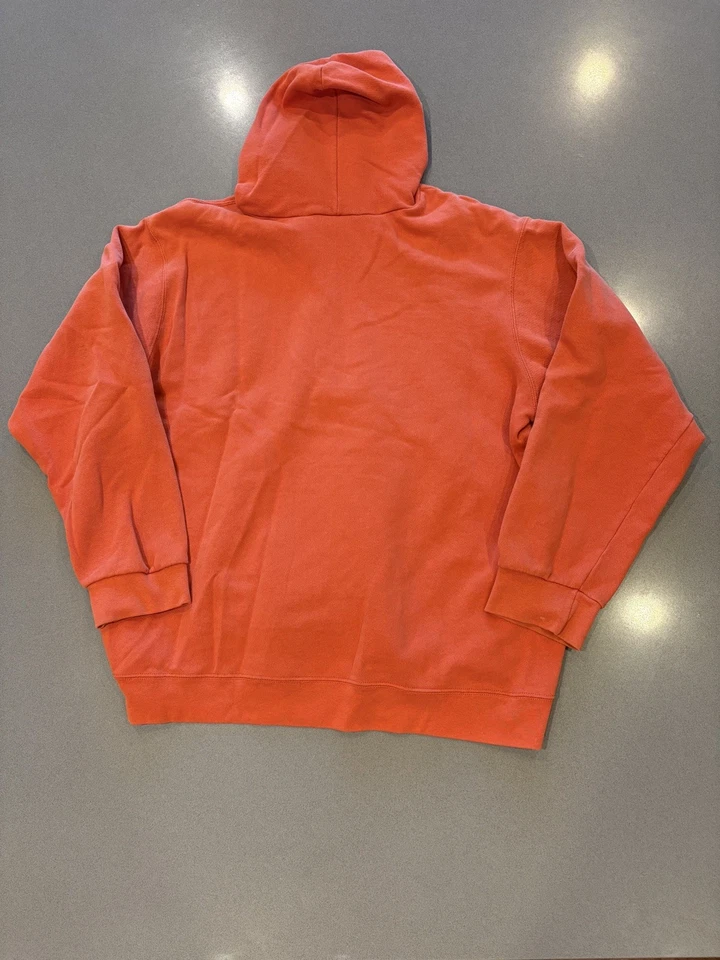 Vintage Early 2000’s Nike Sweatshirt Hoodie Rare Orange Color Adult XL - Image 2 of 4