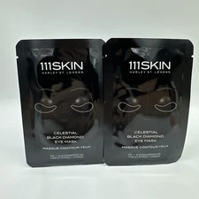 2x 111Skin Celestial Black Diamond Eye Mask 6 ml / .2 oz Each - Exp 2026