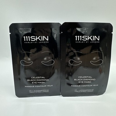 2x 111Skin Celestial Black Diamond Eye Mask 6 ml / .2 oz Each - Exp 8/26