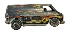 Hot Wheels 1974 Chevrolet Super Van Black W/ Flames Hong Kong