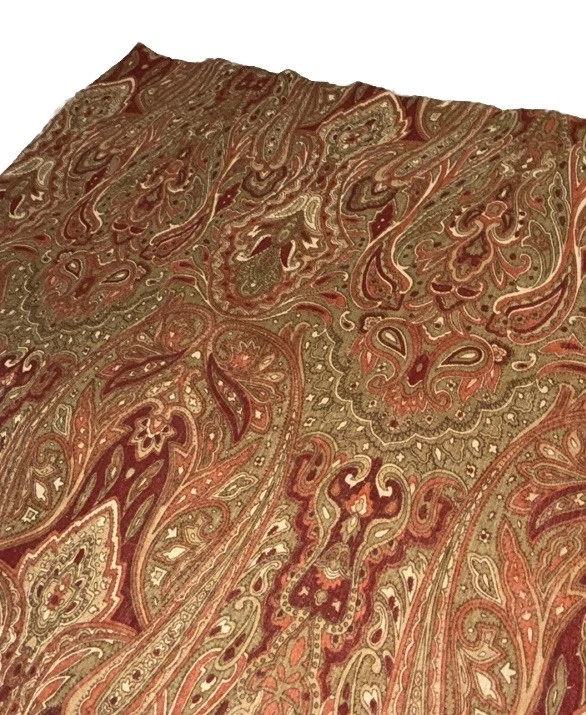 Juego de 4 paneles de cortinas de ventana Chris Madden y cenefa Swag estampado rojo cortinas de lujo Foto 3 de 4