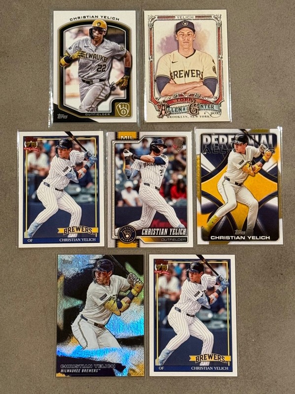 MLB BASEBALL TOPPS 2025/2026 CHRISTIAN YELICH CARD LOT MILWAUKEE BREWERS