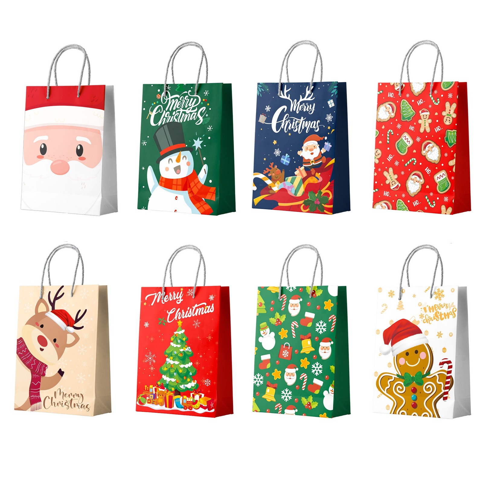 24 Weihnachts geschenktüten Mit Henkeln Originelle Geschenktüten Weihnachtsmann