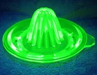 Vintage Green Depression Uranium Glass Juicer Reamer Uv Reactive