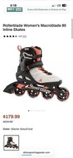 Macroblade 80 Roller Skates Size 8 US White/Peach Color Great Condition