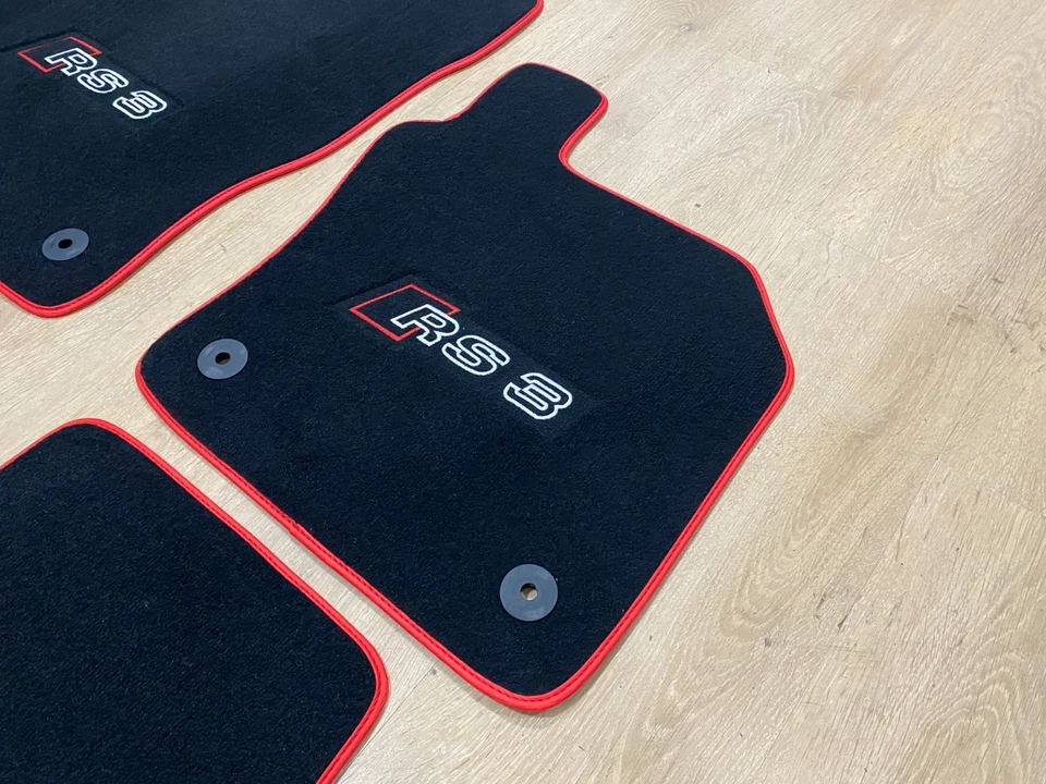 RHD Luxury Floor Car Mats for Audi RS3 2013-2018 8V , Set of 4 , Made to Order Foto 2 de 4