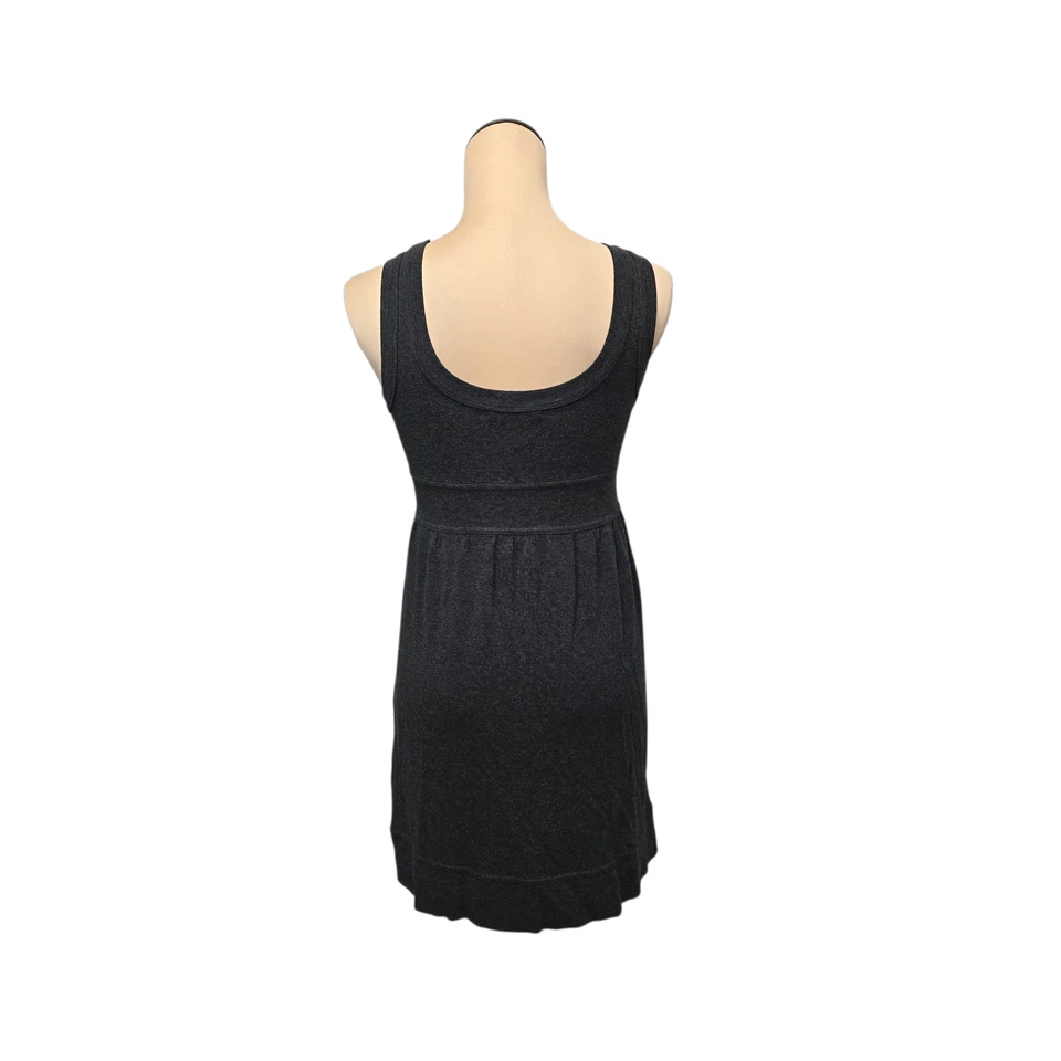 Vestido de terciopelo para mujer mediano negro sin mangas cintura imperio tejido rayón hecho en EE. UU. Foto 2 de 4