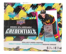 2023/24 Upper Deck Credentials Hockey Hobby Box #JQC