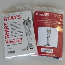 Vanguard Y Style Adjustable Shirt Stays Elastic Accessory White Black Military
