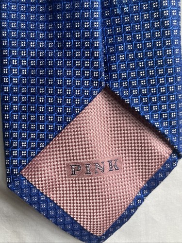 THOMAS PINK Jermyn St. London TIE Azul Geométrico, 100% Seda - Imagen 2 de 4