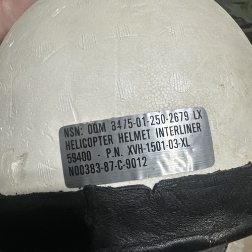 VTG US Army 1987 XL Helicopter Helmet Interliner and Shield - Picture 5 of 6