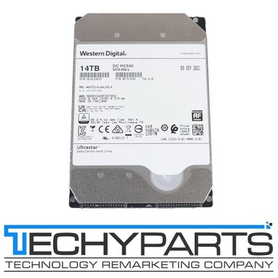 WD Ultrastar DC HC530 14TB 7.2K 3.5'' SATA 6G 512e 512MB Ent HDD WUH721414ALE6L4