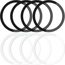 8 Pack Universal Metal Rings Sticker Compatible for Magsafe Black white