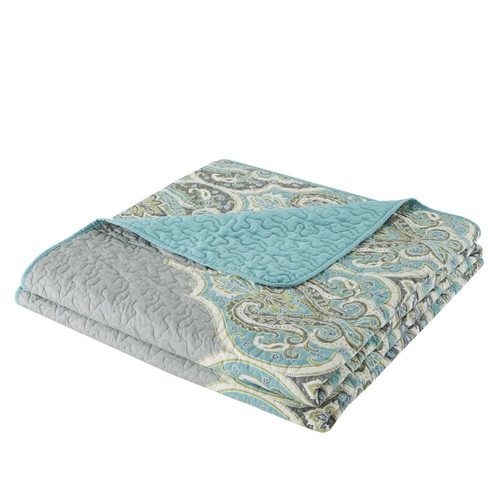 Comfort Spaces Quilt Set-Trendy Paisley Summer Cover, Cozy Coverlet Lightweig... - Picture 3 of 6