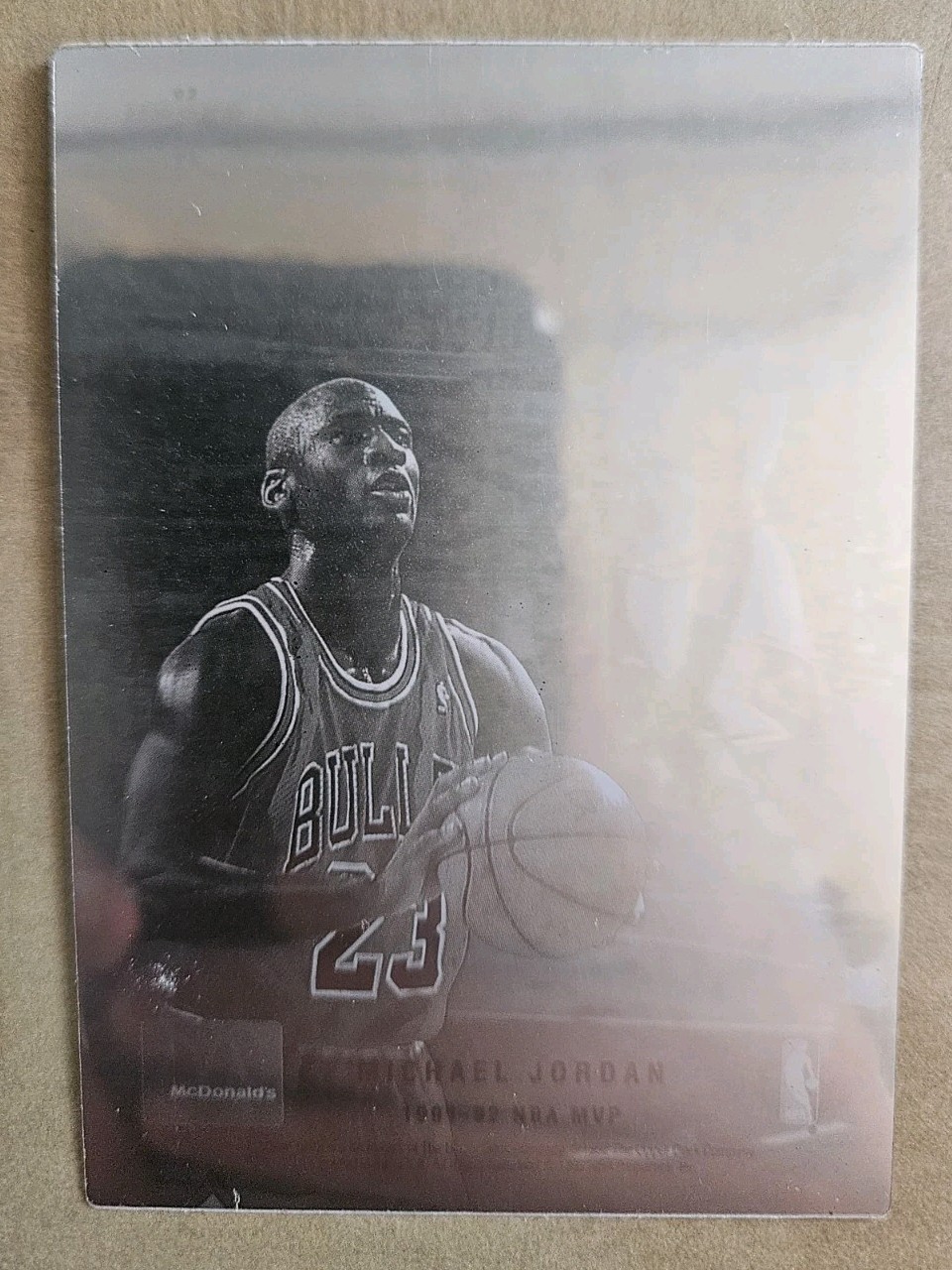MICHAEL JORDAN  1992-93 Upper Deck McDonalds 'MVP' Hologram card blank back!