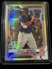 2021 Bowman Draft 1st Edition - Brainer Bonaci #BD-54 Gold Foil /50 (RC)
