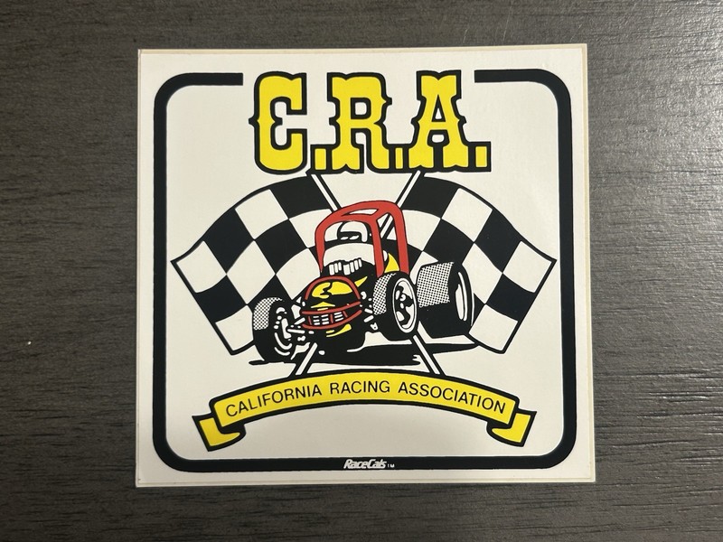 Vintage CRA World Of Outlaws Sprint Car Racing Sticker Decal Bubby Jones