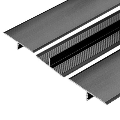uxcell 3pcs Aluminum T Molding Floor 35.4 inch x 1.3 x 0.3 inch, Black 
