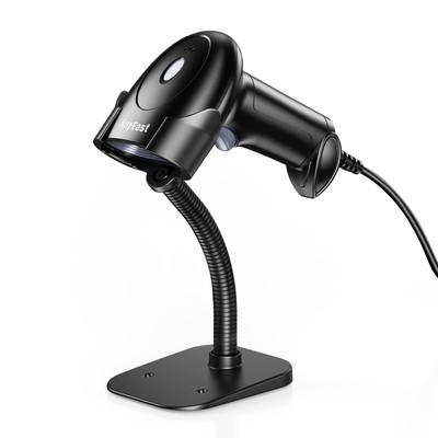 Anyeast Barcode Scanner with Stand, USB Wired Inventory 2D 1D QR Code Scanner...
