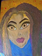 Abstract expressionism essentric painting women island ocean galaxy artwork 