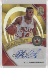 2019-20 Panini Spectra Radiant Signatures Gold Prizm 7/10 BJ Armstrong Auto 6fs