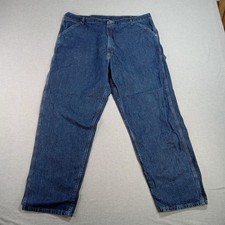 Wrangler Jeans Co Carpenter Jeans 42x32 Blue Denim Y2K Vintage Workwear Utility