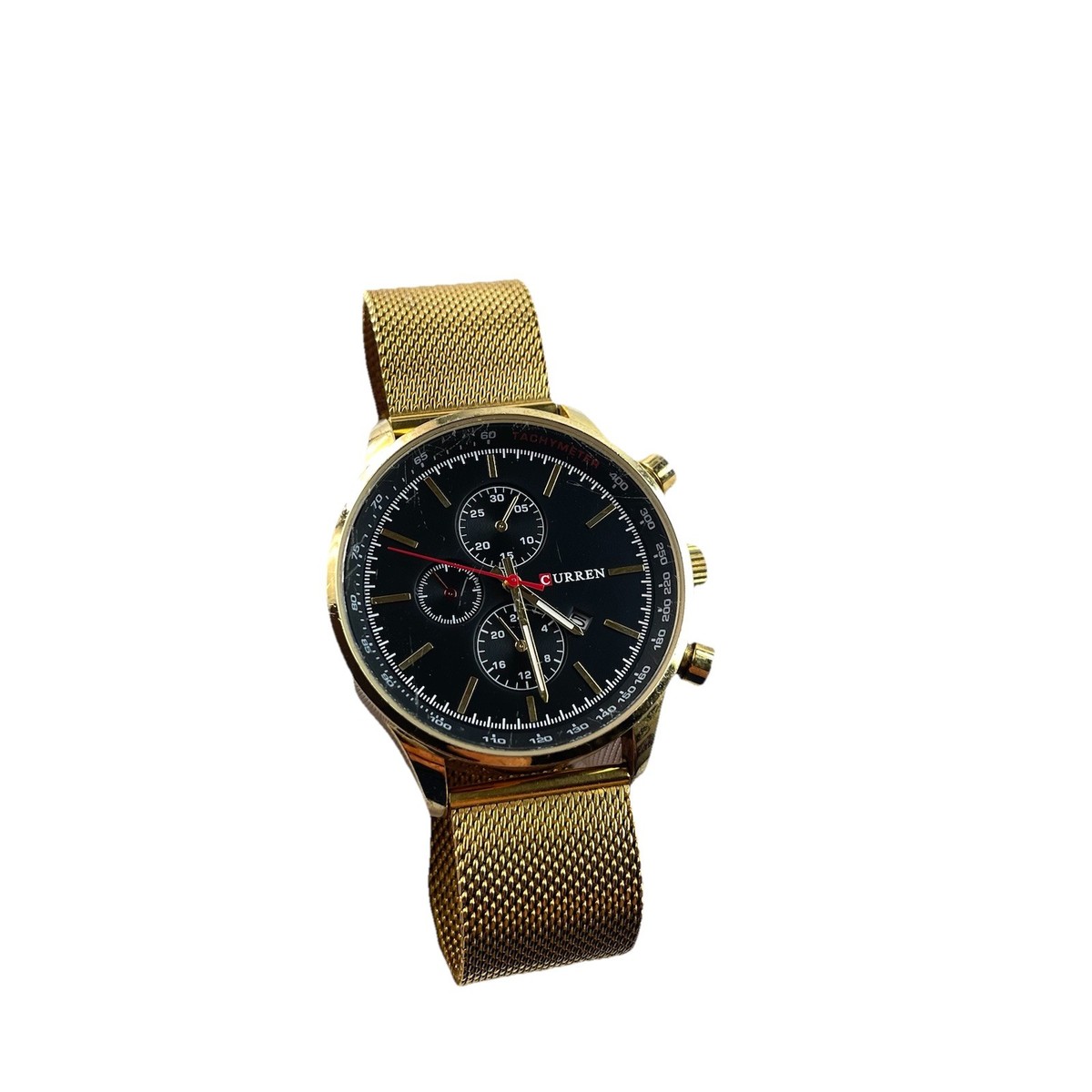 curren$y カレンシー 2点セット　currensy Curren M8227 Stainless Steel Water Resistant Golden Wrist Watch