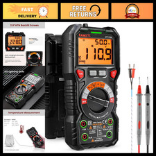 Digital Multimeter TRMS Automotive Tester 6000 Counts NCV, Voltage  Current Met