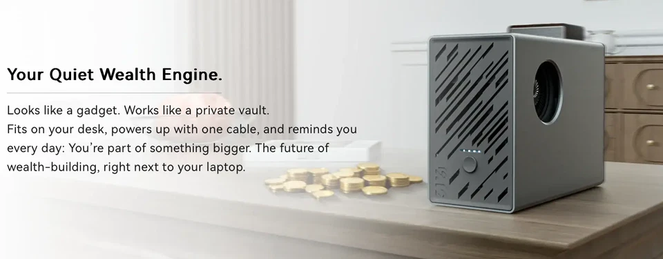 Goldshell Byte con 2 tarjetas de minería DG Dogecoin y una fuente de alimentación de 140 vatios Foto 2 de 3