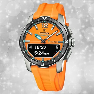 Armbanduhr Silikon orange Herren Uhr Festina Connected UF23000/7 - Bild 1 von 4