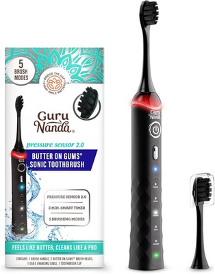#ad Pressure Sonic 2.0 Electric Toothbrush with Butter On Gums Bristles – Smart $83.99